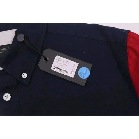rag & bone Fit 2 Tomlin Red-White-Blue Oxford Button-Up Shirt Slim Men's S New! - Picture 9 of 12